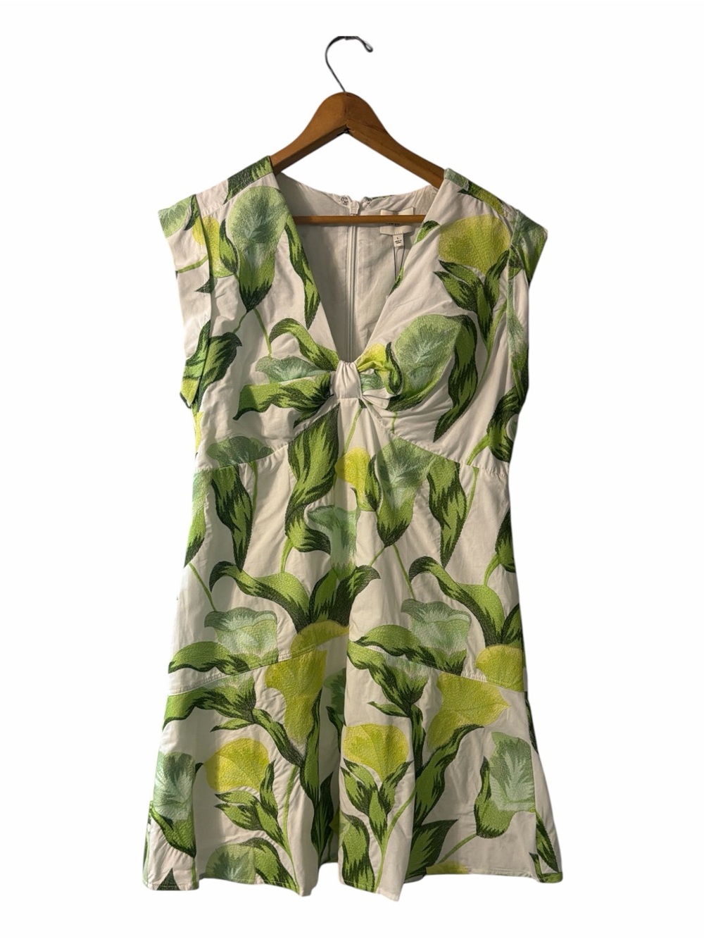 Adelyn Rae Green Floral Mini Dress Cottagecore Garden Party NWT Large